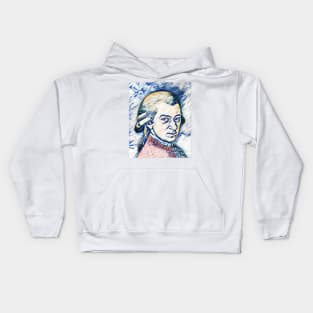 Wolfgang Amadeus Mozart Portrait | Wolfgang Amadeus Mozart Artwork 10 Kids Hoodie